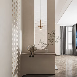 Modern porch bedroom 3d model