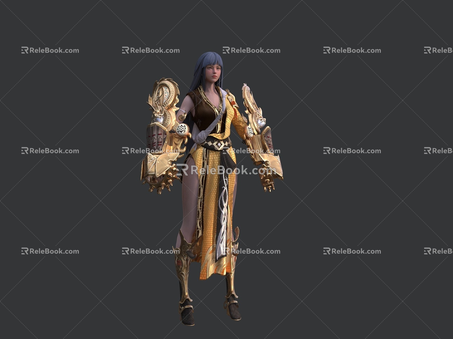 Women Warriors Martial Arts Women Warriors Berserker Golden Armor Goddess Valkyrie Goddess Ares Medieval 3d model