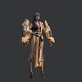 Women Warriors Martial Arts Women Warriors Berserker Golden Armor Goddess Valkyrie Goddess Ares Medieval 3d model