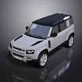 White And Black SUV With Modern Design Roof Rack And Front Grille