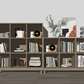 Bookcase Bookshelf Ornaments Book Decorative Cabinet 3d model