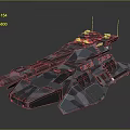 Futuristic Armored Combat Weapon Vehicle with Camouflage Paint Heavy Cannon And Advanced Design