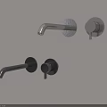 Modern Wall Mounted Faucet Designs With Brushed Metal Finish And Sleek Handles
