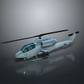 Detailed Military Helicopter Model With Rotor Cockpit And Weapon Equipment