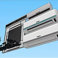 Various Air Conditioner Fan Types with Design Components and Installation Parts