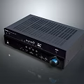Denon Black Headphone Speaker Amplifier With Control Knob Display Buttons And Grilles