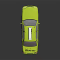 Yellow Taxi With Solar Panel Roof Light TAXI Sign And Phone Number