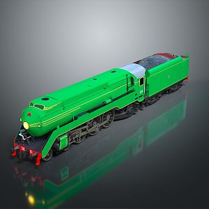 vintage train steam train carriage locomotive head steam carriage train vehicle 3d model