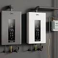 Midea Wall Mounted Gas Water Heaters Daily Use Appliances With Digital Display And Pipes