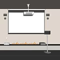 High Quality Projection Monitoring System With Wall Installed Camera And Projector