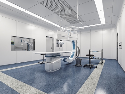 Modern operating room Hospital operating room 3d model