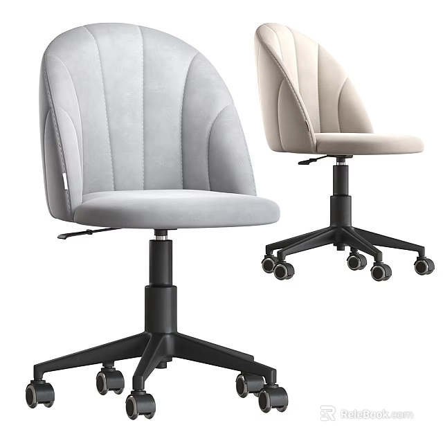Modern Office Chair With Ergonomic Design Comfortable Backrest And Swivel Wheels For Mobility 3d model 