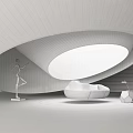 Modern shaped sofa 3d model