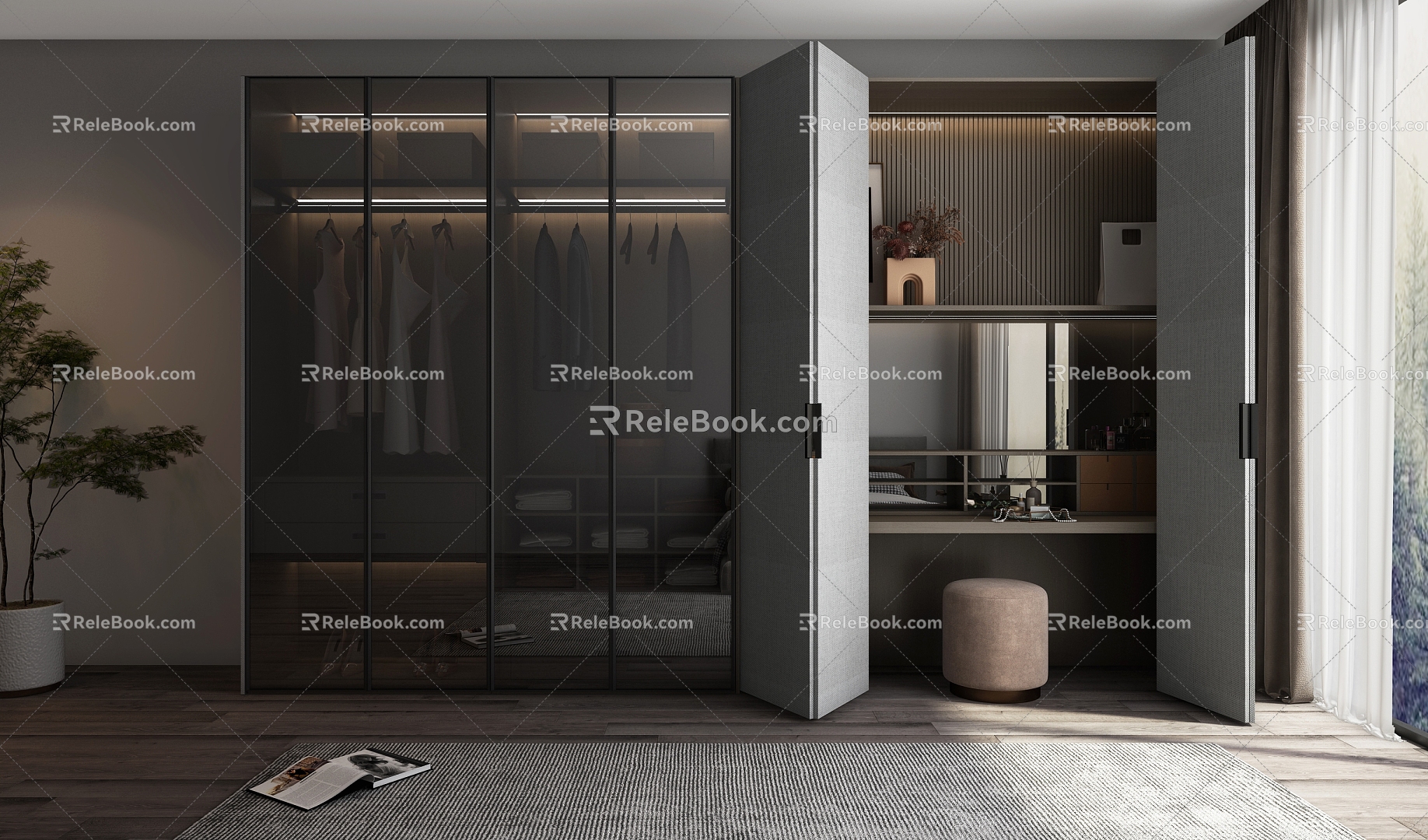 Modern wardrobe 3d model