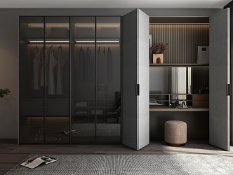 Modern wardrobe 3d model