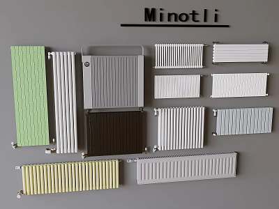 Stylish Minotli Radiators With Various Designs And Color Options For Home 3d model