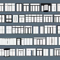 Various Modern Window and Door Designs in Architectural Collection 3d model