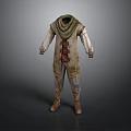 Traditional Daily Wear Clothing Set With Scarf Long Sleeve Pants Leather Belt And Boots