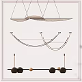 Modern chandelier combination 3d model