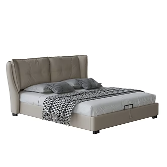 Modern Double Bed 3d model