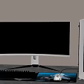 modern computer electronic digital products desktop computer equipment keyboard mouse 3d model