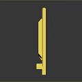 Yellow Triangular Furniture Support Bracket With Sturdy Structure And Design
