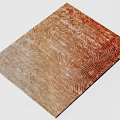 Square Carpet with Brown Beige Gradient and Elegant Modern Geometric Textured Design 3d model