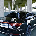 Sleek Black Luxury Car With Modern Exterior Design And LED Headlights