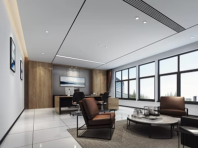Modern Office Manager's Office 3d model
