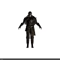 Medieval Fantasy Warrior Armor With Leather Straps Metal Plates And Spiked Gauntlets