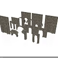 Ancient Stone Architectural Components With Multiple Arch Designs And Shapes