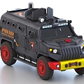 armored vehicle police car armed escort vehicle 3d model