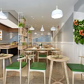 Nordic bakery flower room baking point 3d model