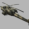 Helicopter Mi28NE Helicopter Attack Helicopter Gunship Low Face Number Low Model Simple Model Game Sub-era Film and Television Level Super Realism 3d model