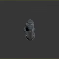 Futuristic Sci Fi Weapon With Detailed Blue Gray Mechanical Design And Illuminated Grip