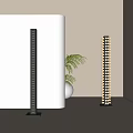 Modern Floor Lamps With LED Dot Lights In Minimalist Interior And Green Plant Decor