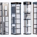 Modern Elevator Interior Designs With Glass Doors And Metal Frames