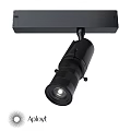 Black Adjustable Downlight Spotlight with Rotatable Head Ceiling Mounted Modern Lighting Fixture