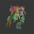 Game and Movie Mech Character With Detailed Black Design Yellow Accents And Mechanical Legs
