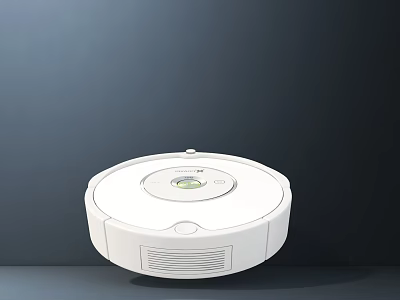 White Smart Robot Vacuum Cleaner For Efficient Automatic Home Floor Cleaning 3d model