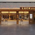 Modern Bar Interior Design With Blue Circular Ceiling Lights Wine Racks And Cozy Seating