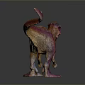 Detailed Colorful Dinosaur Model Featuring Red Yellow Spots and Standing Stance