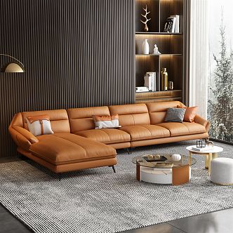 Modern Sofa Coffee Table Combination Sofa 3d model