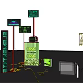 Modern Photo Check in Spot With Neon Lights And Art Installations