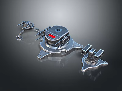 laser tower turret turntable sci-fi tower defense game tower defense sci-fi turret game turret game turret 3d model