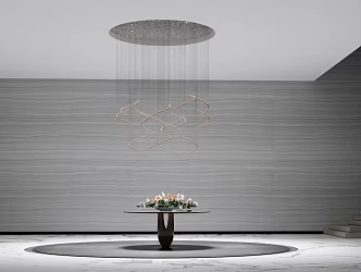 Modern chandelier crystal lamp 3d model