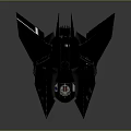 Futuristic Spacecraft Design With Metallic Wings And Cockpit For Cosmic Exploration