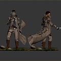 Modern Game Role Ranger Soldier Mercenary 3d model