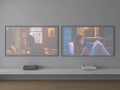 Projection Monitoring System With Dual Screens For Real Time Indoor Activities Surveillance 3d model