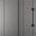 Modern Background Wall Design With Wooden Panels Stone Texture And Artwork